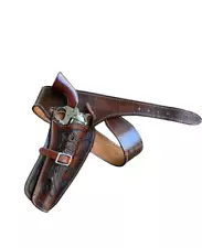 LEATHER HOLSTER RUGER SINGLE SIX, HERITAGE, COLT RIMFIRE 6.5" BARREL 4 to7" FIT