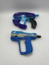 BOOMCO HALO UNSC Blue M6 Magnum & Covenant PLASMA OVERCHARGE Gun Lot