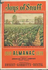 1939 Vintage W. E. GARRETT & SONS JOYS OF SNUFF ALMANAC American