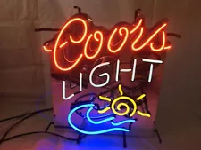 Coors Light Sun & Waves 22"x20" real vintage 2002 Neon Sign Everbright