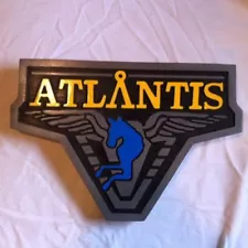 New ListingStargate Atlantis 3D routed wood bar prop sci fi sign plaque Custom carved