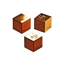 Gold Metal 10mm Density Cube 99.95% for Element Collection USA SHIPPING