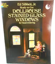 Vintage Dollhouse Stained Glass Windows for Hand Coloring Ed Sibbett Jr New