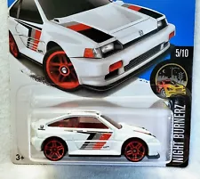 Hot Wheels 1985 Honda CR-X #85 Night Burnerz CRX White For Sale