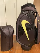 Nike Dark brown/black color scheme golf bag caddy bag Staff bag rare japan used