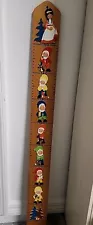 Vintage Children’s Growth Chart Height Wooden Wall Measuring 4" x 39" W Germany