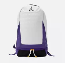 New ListingNew NIKE Air Jordan Retro 13 Backpack White/Purple Lakers Laptop Shoe 9A1898-P6N