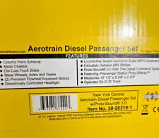 RAIL KING NY CENTRAL AEROTRAIN DIESEL 4 TRAIN PASSENGER SET NEVERUSED NOS NO RES