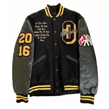 Black Drake OVO Summer Sixteen Varsity Wool/Leather Jacket, Free Shipping