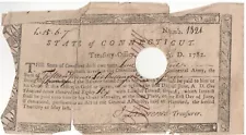 Revolutionary War Voucher 1782 w/ COA