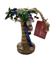 San Diego Christmas Palm Tree With Santa Claus Ornament