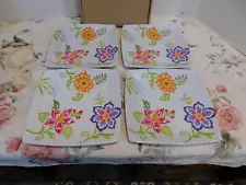 Longaberger Summertime Floral Dinner Plates Set of 4 NIB