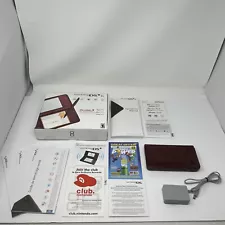 Nintendo DSi XL Handheld System - Burgundy - CIB - Complete In Box - Tested