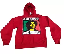 Bob Marley One Love Hoodie Mens Small Black Pullover