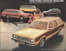 1978 Ford Station Wagon LTD Fairmont Pinto Club Wagon Dealer Sales Brochure