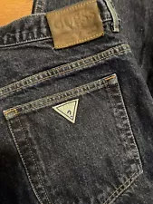 Guess Jeans Pascal 075 Vintage Men's Denim 1992 Triangle Logo 38 x 32 unique