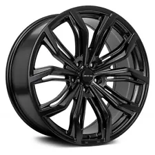 RTX Black Widow Satin Black 17x7.5 +35 5x120.65 Wheels Set of Rims (For: Cadillac CTS)