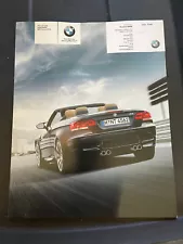 2008 BMW M3 Convertible Original sales Brochure MINT