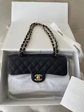 chanel classic flap bag small black caviar