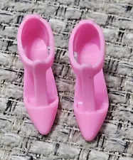 Light Pink Strappy Closed Toe Spikes/Heels For Vintage Barbie - Unmarked