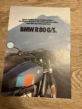 Vintage BMW R80 G/S Sales Brochure 1981