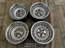 1971-87 CHEVY C10 Truck 5 on 5 15X8 & 7 GM Original Rally + GM Caps & GM Rings