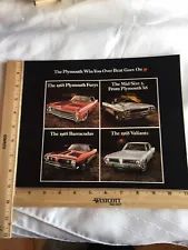 1968 NOS Plymouth Showroom Brochure GTX Roadrunner Fury Barracuda Valiant