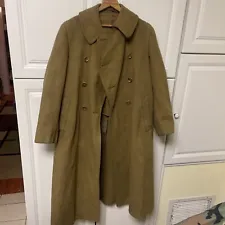 Original WWI U.S. Army Overcoat Trench Coat Size 38