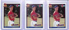 (3) Lot 1991 Topps Chipper Jones Rookie Card RC #333 Braves