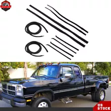 For 80-93 Dodge Truck D/W 150 Rubber Door Window Weatherstrip Seal Kit 10Pcs (For: Dodge D150)