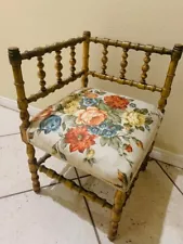 Antique corner auxillary accent chair