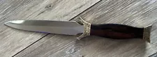 CUSTOM HANDMADE DAGGER WITH ENGRAVED GUARD & POMMEL -TANG STAMPED 'KUEHN 94'