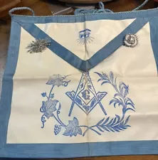 VTG Ladies Free Mason Masonic Apron With 2 Pins