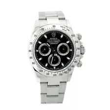 Rolex Daytona Cosmograph BLACK 40mm Stainless Steel Oyster 116520 Watch