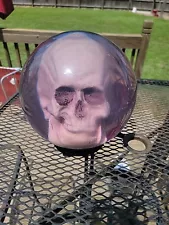 Ebonite Skull Head 15 LB 2.8 Oz Clear Bowling Ball No Box AS IS