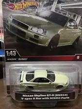 2024 Hot Wheels Premium Nissan Skyline GT-R (BNR34) V-spec II Nur 1:43 JDM RHD