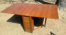 Vintage Romanian Drop Leaf Table With Four Chairs