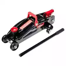 Hyper Tough 2 Ton Hydraulic Trolley Jack Easy Carry Handle Removable for Storage