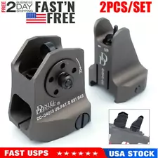 1 Pair Flip-up Low Profile Metal Sight Folding Iron Sights Front / Rear Set D &D