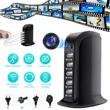 WiFi USB Tower Charger 1080P 2MP Surveillance Camera Motion Activated Security.