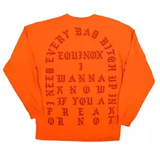 Kanye West The Life Of Pablo Equinox New York L/S Shirt Large Yeezy TLOP Orange