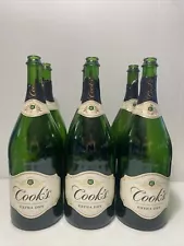 Glass Liquor Bottles Cooks Champagne Mega Bottle 1.5L Empty Craft Lot of 6 green