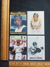 ROBERTO CLEMENTE BASEBALL CARD LOT OF 4 CARDS SPORTSCASTER MINI 18/20 ALLEN & G