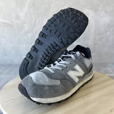 NEW BALANCE 574 Sneakers Mens Size 10.5 Womens 12 Pennant Grey Suede Shoes Core