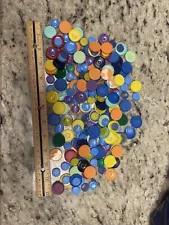 Medicine Vial Caps For Crafts, Various Colors (200 Total Caps)