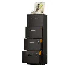 4 Drawer File Cabinet with Lock Office Filing Cabinets for Letter A4-Sized Files