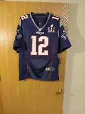 Tom Brady New England Patriots 2017 Super Bowl LI 51 Sewn Nike Jersey Sz 40 NWT