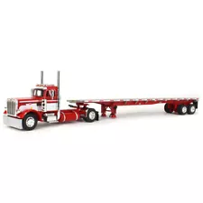 DCP 1/64 Peterbilt 359 Single-Axle Day Cab 48' Utility Flatbed Trailer 60-1682