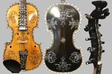 Deluxe hardanger Norwegian fiddle of 4*5 strings 4/4 violin professiona concert