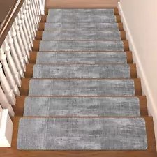 Non-Slip Stair Treads for Wooden Steps Stair Treads Carpet Indoor, 15 pcs 8*30in